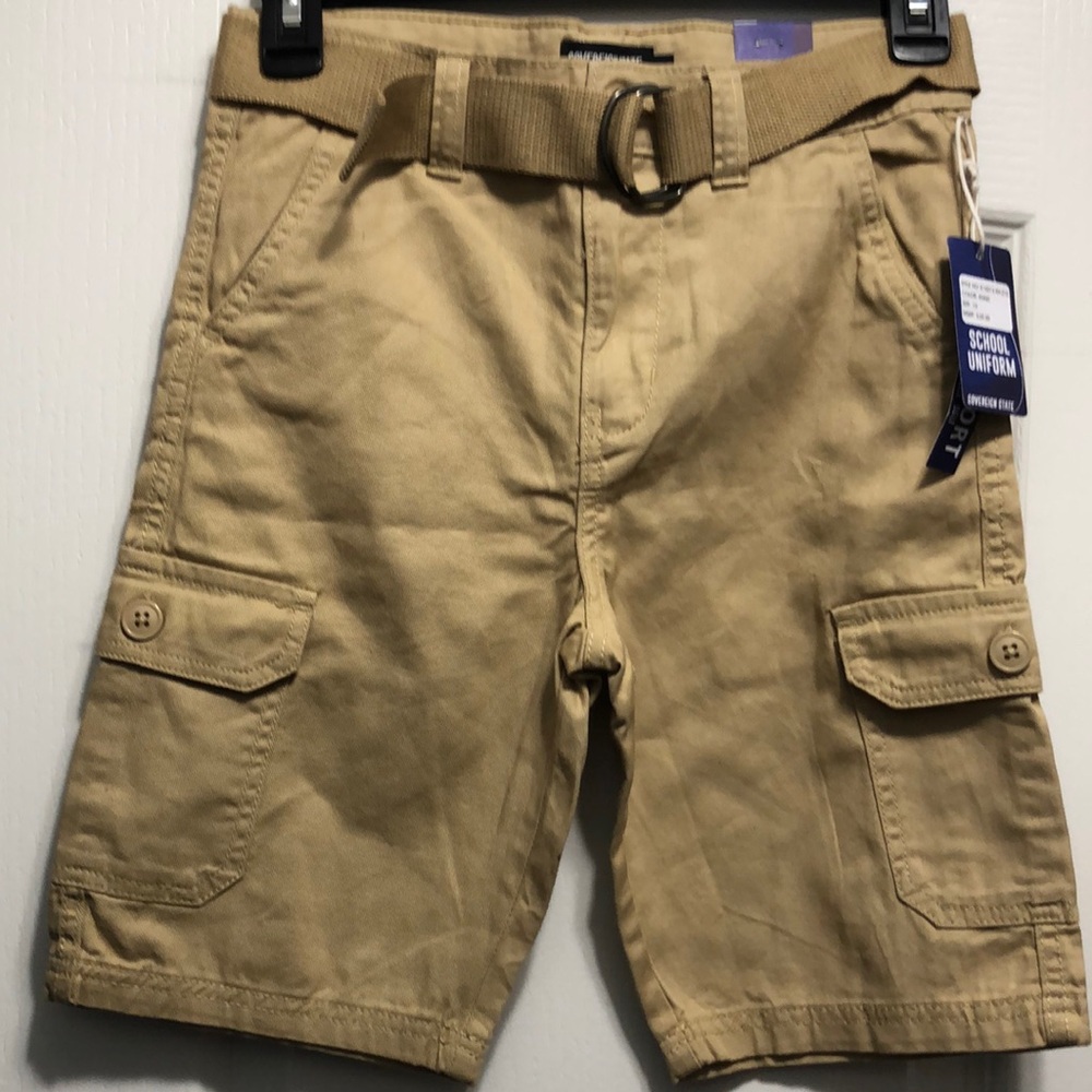 Boys Khaki Cargo Shorts